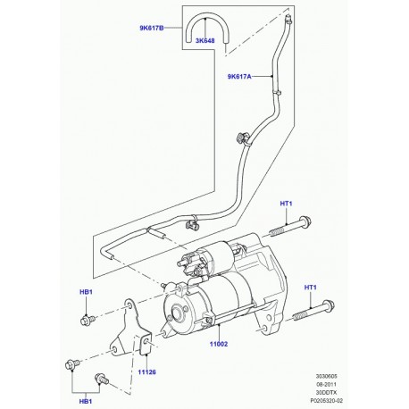 Land rover tube reniflard Range Sport (LR056086)