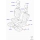 Land rover garniture dossier de siege arrière Evoque (LR056620)