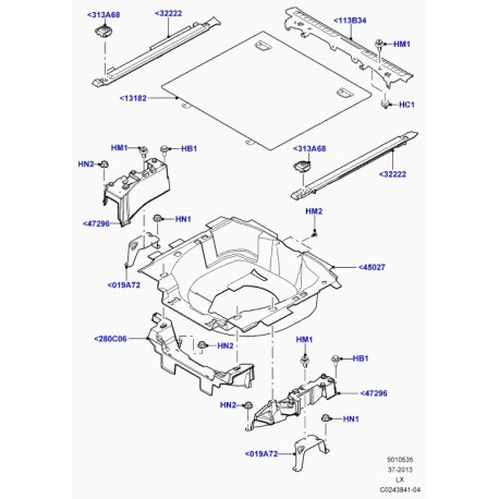 Land rover couvercle porte-roue de secours Range Sport (LR056809)