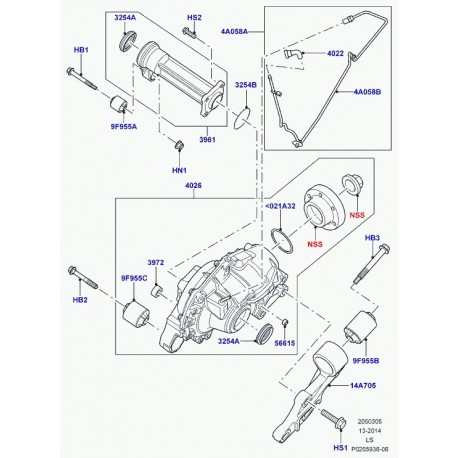 Land rover differentiel avant Discovery 3 (LR056944)