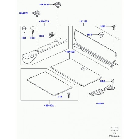 Land rover agrafe garnissage Discovery 3 (LR057199)