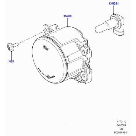 Land rover phare antibrouillard Discovery 4 et Freelander 2 (LR057400)