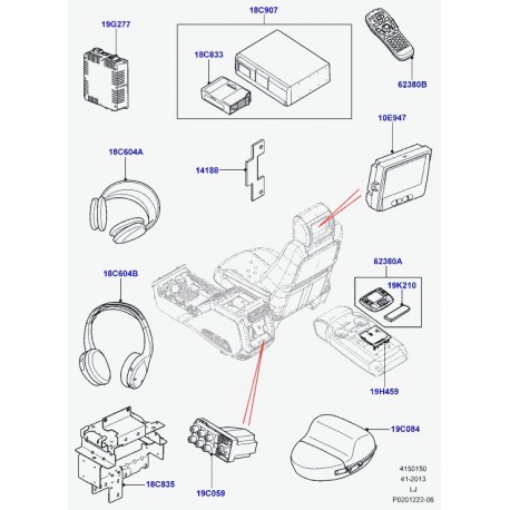 Land rover syntoniseur de television Range L322 (LR057898)