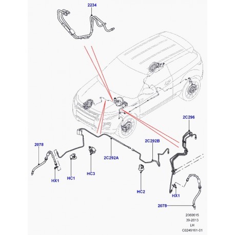 Land rover tuyau de frein Evoque (LR058018)