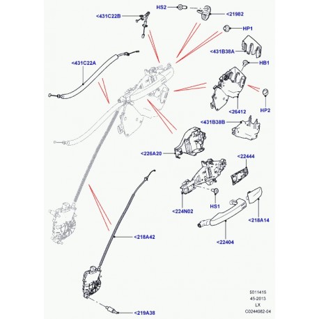 Commander boite a monnaie Range L405, Sport LAND ROVER (LR051814