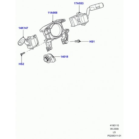 Land rover commut reglage colonne direction Discovery 3 (LR058162)