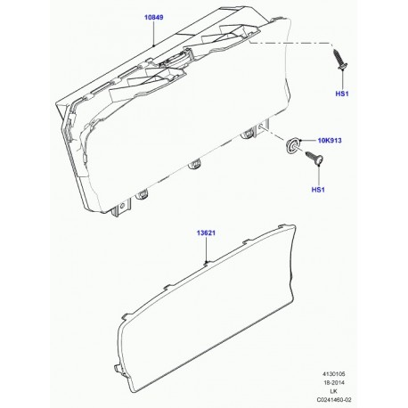 Land rover glace tableau de bord Range L405 (LR059859)