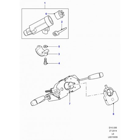 Land rover commutateur a fonction multiple Defender 90, 110, 130 (LR060124)