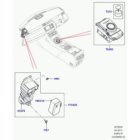 Land rover module transf.commande vitesses Evoque (LR060305)