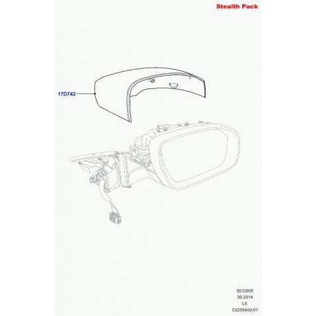 Land rover couverture boitier de retroviseur Range Sport (LR060313)