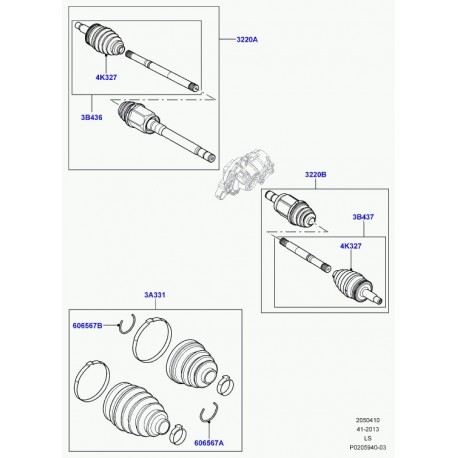 Land rover joint homocinetique Discovery 3, Range Sport (LR060382)