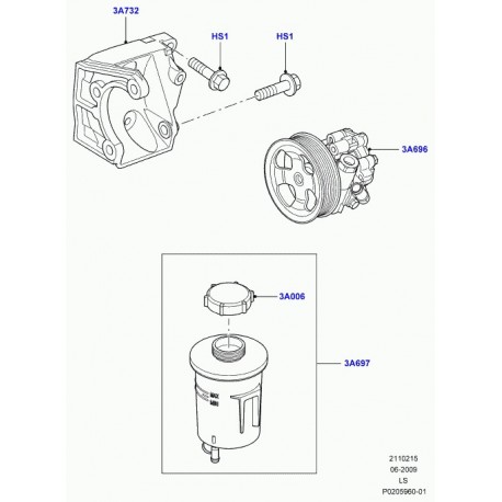 Land rover reservoir-liqu direct assistee Discovery 3 (LR061407)