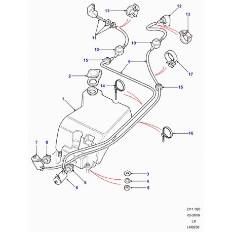 Land rover 24/01/23 PAS DISPO gicleur Defender 90, 110, 130 (LR061677)