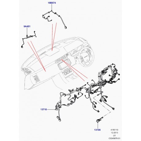 Land rover cablage planche de bord Range Sport (LR061710)