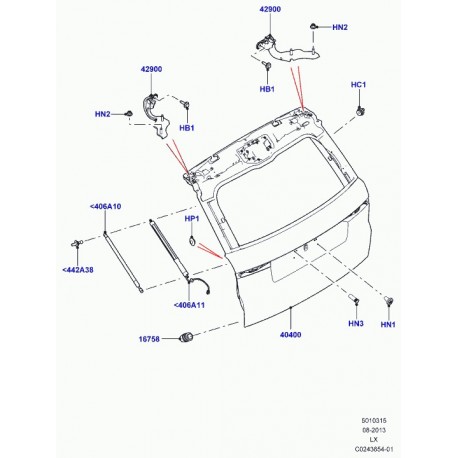 Land rover bequille pneumatique Range Sport (LR062122)