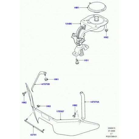 Land rover treuil roue de secours Discovery 3, Range Sport (LR064520)