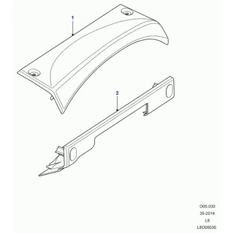 Land rover garniture tableau de bord Defender 90, 110, 130 (LR065352)