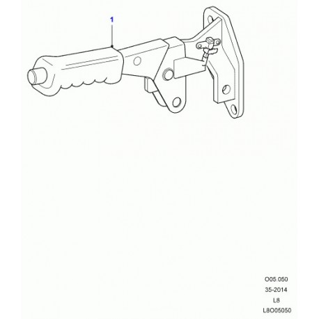 Land rover levier commande de frein a main Defender 90, 110, 130 (LR065375)