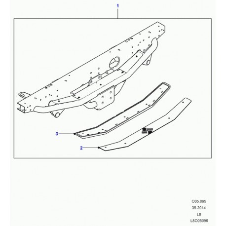 Land rover semelle butee Defender 90, 110, 130 (LR065834)
