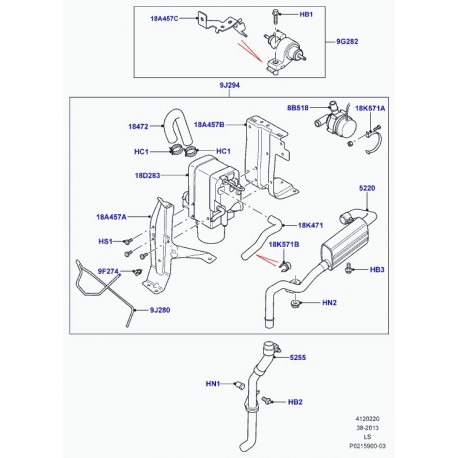 Land rover chauffage auxiliaire Discovery 3 (LR066105)