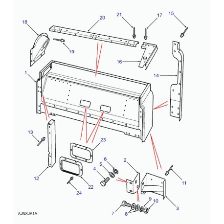 Land rover assemblage garnissage Defender 90, 110, 130 (LR066943)