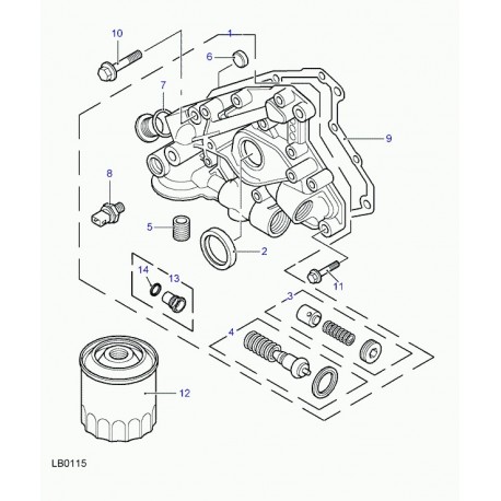 Land rover rondelle de joint Freelander 1 (LRH100000L)