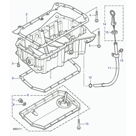 Land rover carter-huile moteur Freelander 1 (LSB102970L)