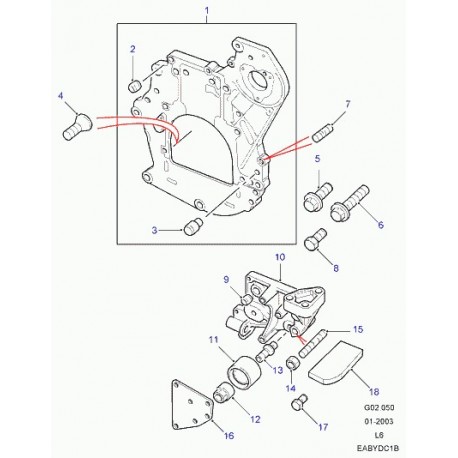 Land rover ecrou special Freelander 1 (LXE100010L)