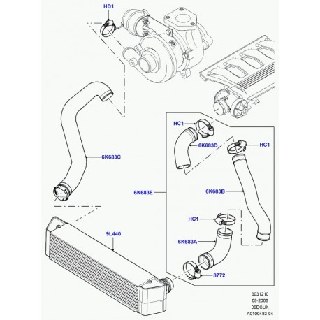 Land rover agrafe Range L322 (LYC000060)