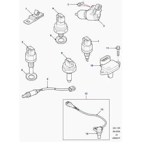 Land rover rondelle de joint Freelander 1 (MDY100080L)