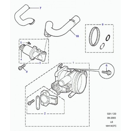 Land rover corps de papillon-carburateur Freelander 1 (MHB000090L)