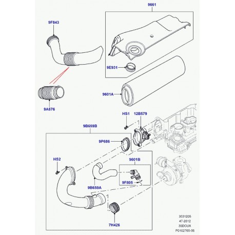 Land rover senseur map-depress. coll. admis. Range L322 (MHK000280)