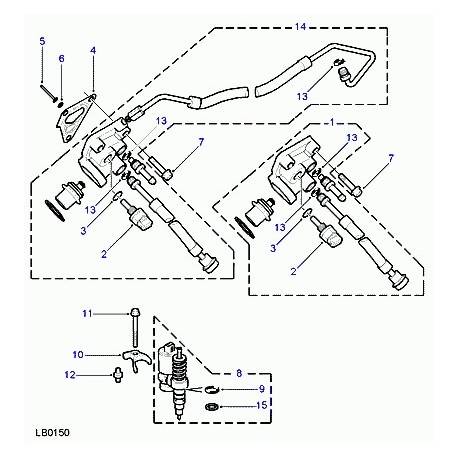 Land rover injecteur bleu Defender 90, 110, 130 et Discovery 2 (MSC000040)