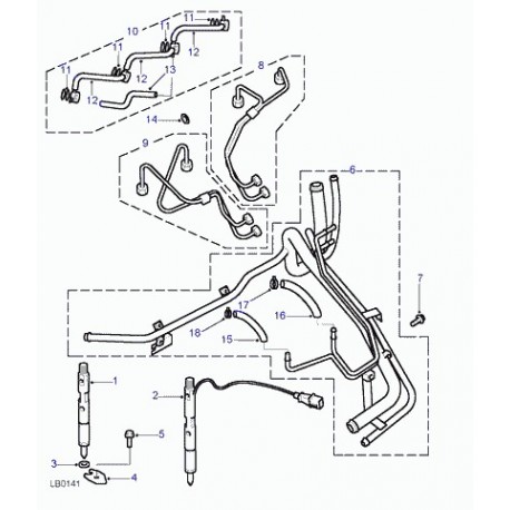 Land rover tuyau de combustible injec 3 et Freelander 1 (MSP101080)