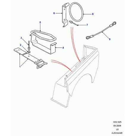 Land rover support Defender 90, 110, 130 (MTC1357)