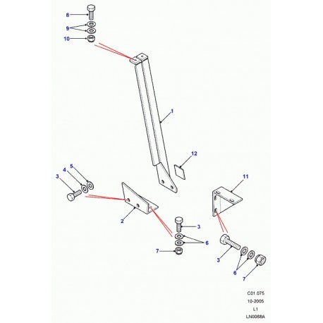 Land rover support Defender 90, 110, 130 (MTC3051)