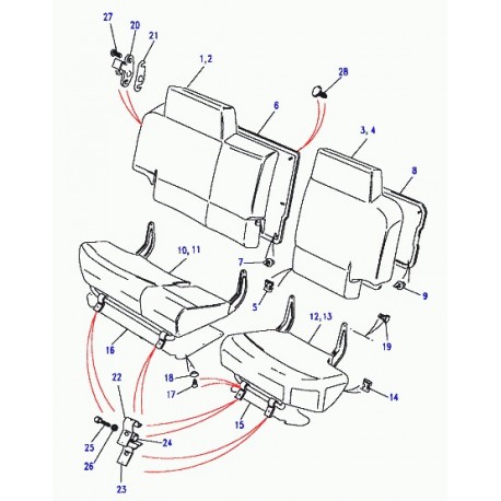 Land rover cup washer Defender 90, 110, 130 et Discovery 1 (MTC9429)