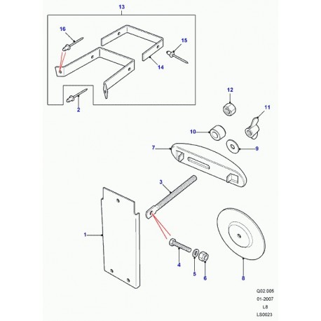 Land rover bande protectrice Defender 90, 110, 130 (MUC1649)