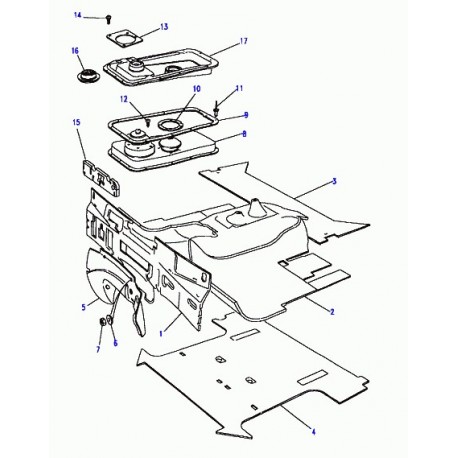 Land rover cache poussiere levier de changangement de vitesses Discovery 1 (MUC6806)