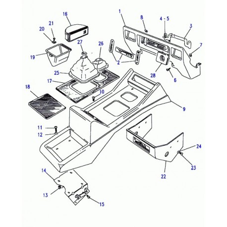 Land rover cache poussiere levier de changangement de vitesses Discovery 1 (MXC2184LNF)