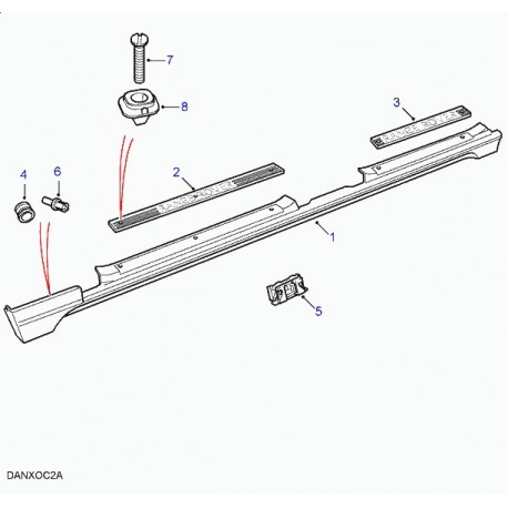 Land rover garniture Range P38 (MXC4305)