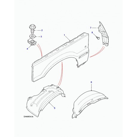 Land rover rondelle en fibre Range P38 (MXC8304)