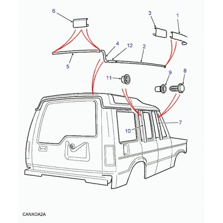 Land rover ecrou a six pans Discovery 1, 2 (MXC8807)