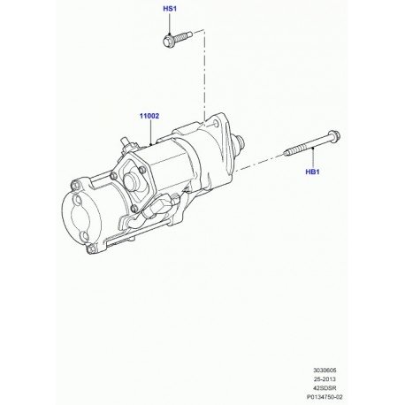 Land rover demarreur Discovery 3, 4 et Range Sport (NAD500310)