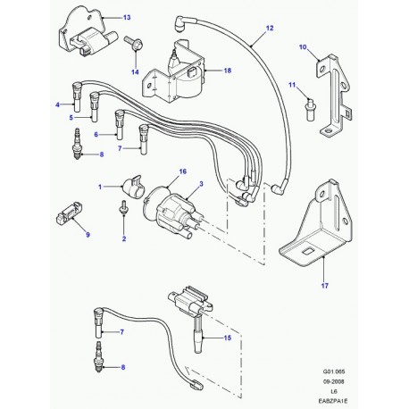 Land rover fil d'allumage Freelander 1 (NGC104170L)