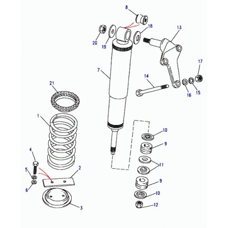 Land rover ecrou fixation de bride d amortisse Discovery 1 (NH110061)