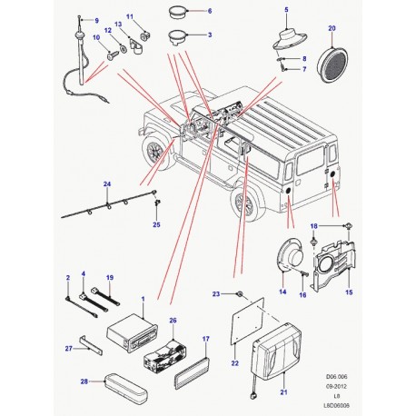 Land rover agrafe tuyau flexible Defender 90, 110, 130 (NRC2383)