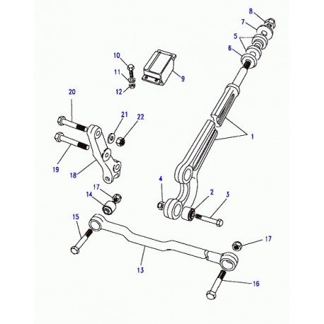 Land rover silentbloc tirant avcote chassis Defender 90, 110, 130, Discovery 1, Range Classic (NRC4514)