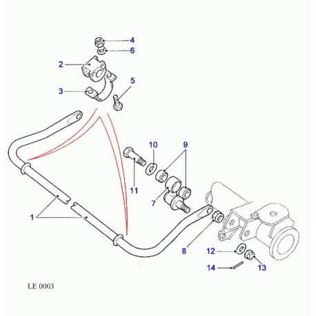 Land rover joint a rotule Defender 90, 110, 130, Discovery 1, Range Classic (NTC1888)