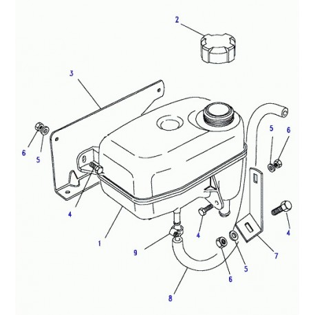 Land rover bouchon reservoir de trop plein Defender 90, 110, 130, Discovery 1, Range Classic (NTC7161)